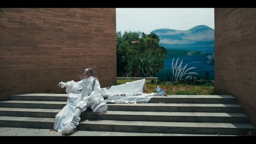 Driant Zeneli, When winds in monsoon play, the white peacock will sweep away (Frame 4)