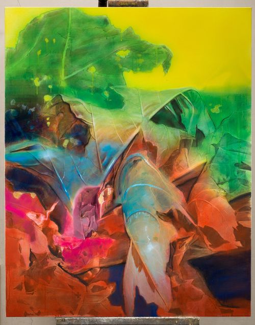 Pierpaolo Campanini, Untitled, 2018, spray paint on canvas