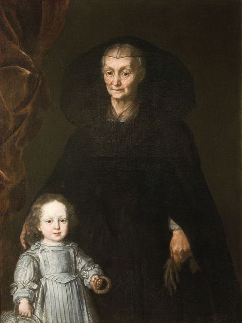 Giusto Suttermans, Ritratto di Francesco Maria de’ Medici con la governante Elena Gaetani Borromei, 1663-1664, olio su tela Volterra, Museo di Palazzo Viti, Collezione Viti