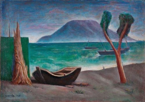Carlo Carrà, Marina con albero
