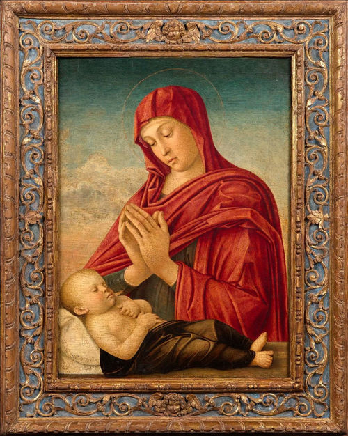 Giovanni Bellini, <em>Madonna in adorazione con Bambino dormiente</em>, 1470 circa, Tempera su tavola, Fondazione Luciano Sorlini Museo MarteS, Calvagese della Riviera, Brescia
