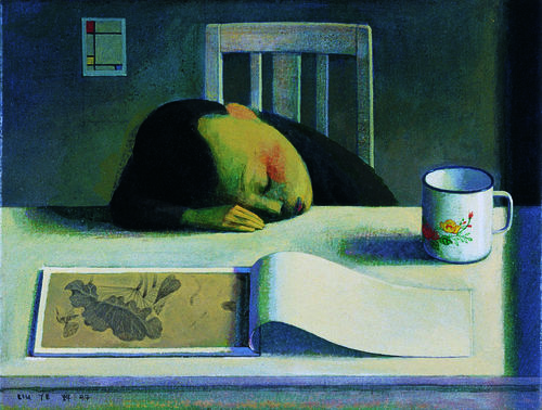 Liu Ye, Daydream, 1997. Acrilico su tela, 30 x 40 cm. Collezione privata, Hong Kong / Private Collection, Hong Kong