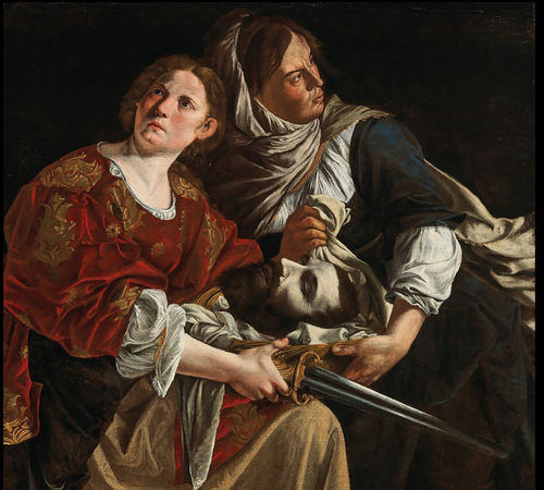 Artemisia Gentileschi, Giuditta e Abra con la testa di Oloferne, 1640-1645. Olio su tela, cm. 115x116,5. Terni, Fondazione Cassa di Risparmio di Terni e Narni, Collezione d’Arte