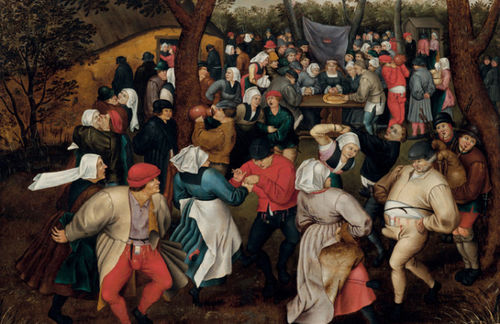 <span>Pieter Brueghel il Giovane, Danza nuziale all&rsquo;aperto, 1610 ca., Collezione privata</span>