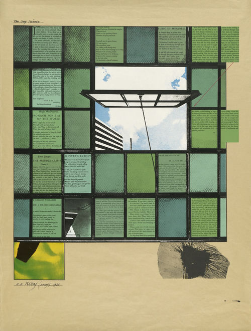 R. B. Kitaj, <em>The Gay Science, Mahler Becomes Politics, Beisbol</em>, 1964-67, Screenprint in colour | Courtesy of R. B. Kitaj Estate