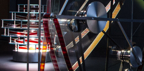 Installation view of Rosa Barba, The Ocean of One’s Pause, on view in the Kravis Studio at The Museum of Modern Art, New York, from May 3 through July 6, 2025 I Ph. Peio Erroteta ©