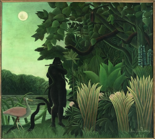 Henri Rousseau, La Charmeuse de serpents/ L&rsquo;Incantatrice di serpenti, 1907. Olio su tela, cm 167 x 189,5. Parigi, Mus&eacute;e d'Orsay. &copy; RMN‐Grand Palais (Mus&eacute;e d&rsquo;Orsay)/Herv&eacute; Lewandowski