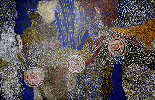 Bill Whiskej, Rockholes near the Olgas, 2006 acrilico su tela, 183 x 122 cm