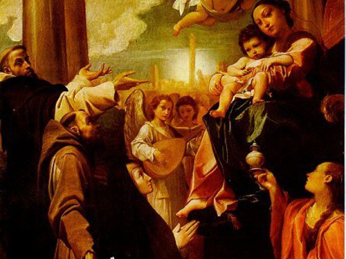 madonna col bambino e santi