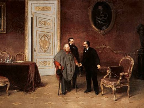 Visita di Garibaldi a Vittorio Emanuele II a Roma il 30 gennaio 1875 di Gerolamo Induno