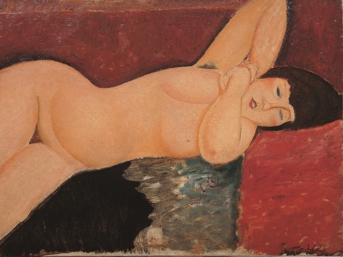 Amedeo Modigliani, <em>Nu couché</em>, 1917, olio su tela, Torino, Pinacoteca Giovanni e Marella Agnelli. Courtesy of © Pinacoteca Gianni e Marella Agnelli.