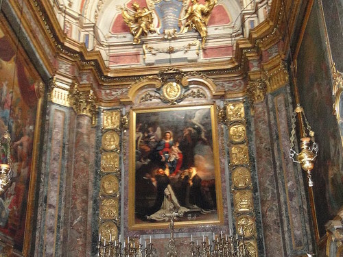Giovan Francesco Barbieri detto Guercino, <em>Madonna del Rosario con i santi Domenico e Caterina da Siena</em>, 1635, olio su tela, Torino, Chiesa di San Domenico.