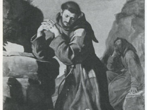 San Francesco che adora il Crocifisso