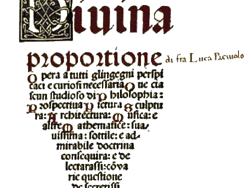 De Divina Proportione di fra’ Luca Pacioli