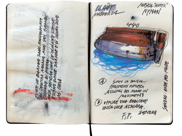 Fabrizio Plessi, Disegni Llaut Light, 2010.