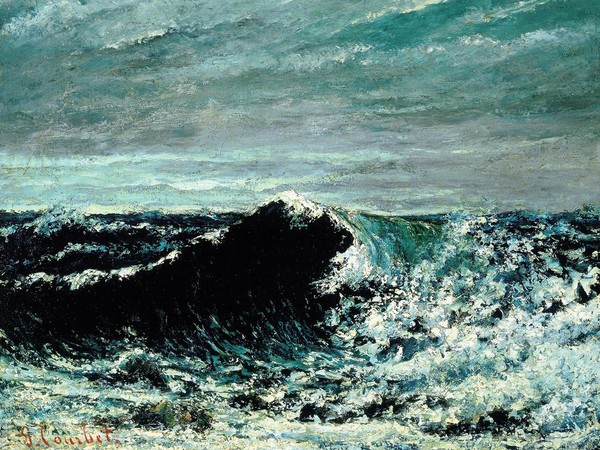 Gustave Courbet, L’onda, 1871 circa, Olio su tela, 46 x 55 cm, Edimburgo, Scottish National Gallery