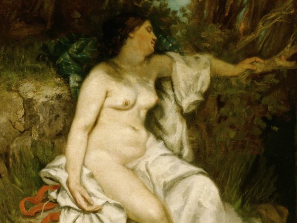 Gustave Courbet, Bagna addormentata vicino al ruscello, 1846. Olio su tela, 81,3 x 64,8 cm. Detroit Institute of Arts, City of Detroit Purchas