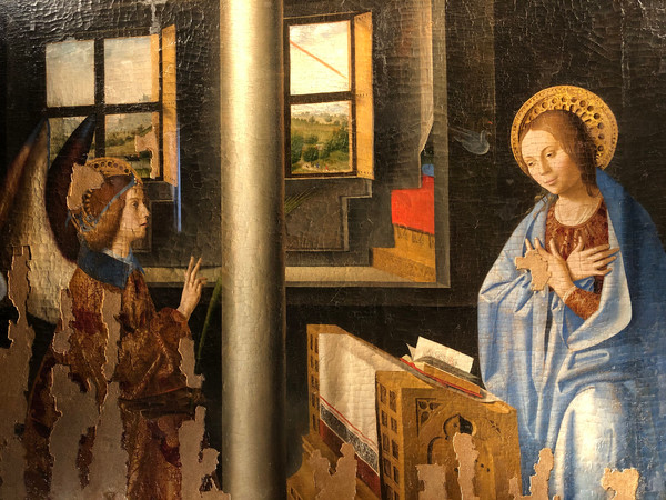 Antonello da Messina, Annunciazione, Dettaglio, 1474, Olio su tavola di tiglio, 180 x 180 cm, Siracusa, Museo di Palazzo Bellomo | Foto: © ARTE.it