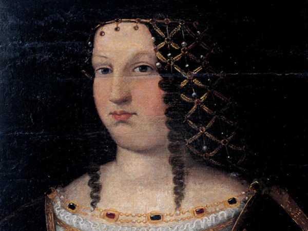 Bartolomeo Veneto (1502 - 1555), Ritratto di Lucrezia Borgia, Copia da Bartolomeo Veneto, Circa 1510, Olio su tela montata su pannello, 58 x 42 cm, Musée des Beaux-Arts de Nîmes