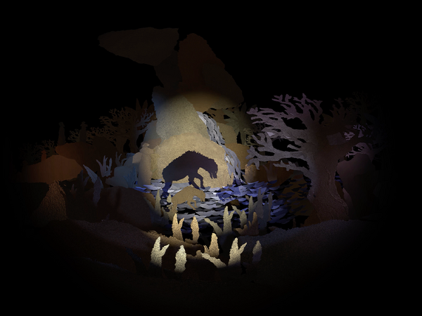 Anìmule vr. Il mondo sottile di Claudia Losi 2025, installazione VR, video 180°, audio 360°, tappeto, 16’