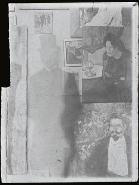 Self-portrait in his studio, 1901-02 Gelatin silver print, cm 12 x 9  