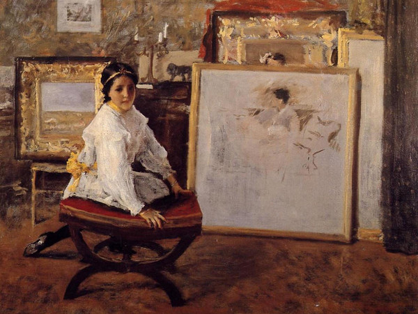 William Merritt Chase, Did You Speak to Me?, 1897 c. | © Butler Institute of American Art