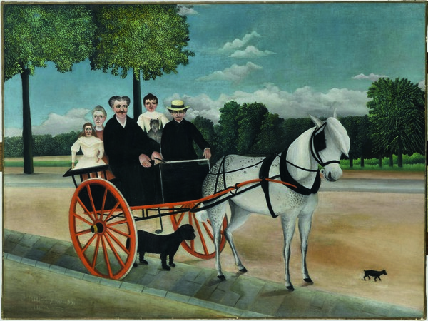 Henri Rousseau, La carriole du Père Junier/ Il biroccino di papà Junier, 1908. Olio su tela, cm 97 x 129. Parigi, Musée de l'Orangerie, Collection J. Walter- P. Guillaume. © RMN‐Grand Palais (Musée de l’Orangerie)/Franck Raux
