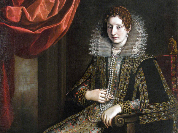 Alessandro Tiarini (Bologna 1577-1668), <em>Ritratto di Ippolita Lambertini Gozzadini</em>, 1611-1620 circa, Olio su tela, 119.5 x 171 cm, Provenienza: Casa d’aste “Dorotheum”, Vienna, 20 ottobre 2015