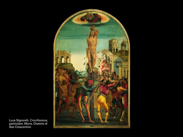 Luca Signorelli, Crocifissione, particolare, Morra, Oratorio di San Crescentino