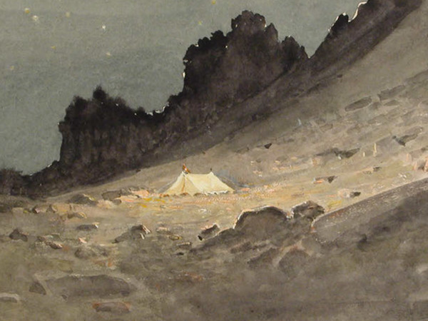 Napoleone Cozzi, Dal taccuino Prealpi Clautane, Pag. 12, 1902, Acquerello su carta, Trieste, Società Alpina delle Giulie Sezione di Trieste del C.A.I