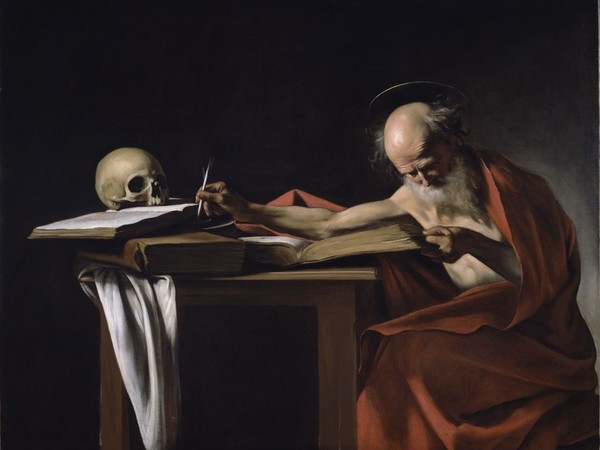 Caravaggio, San Girolamo. Roma, Galleria Borghese. Olio su tela.