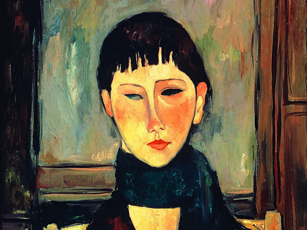 Amedeo Modigliani, Ritratto di Maria, 1918 circa, Olio su cartone, 54 x 66 cm, USA, Collezione privata | Courtesy of Palazzo Ducale, Genova 2017