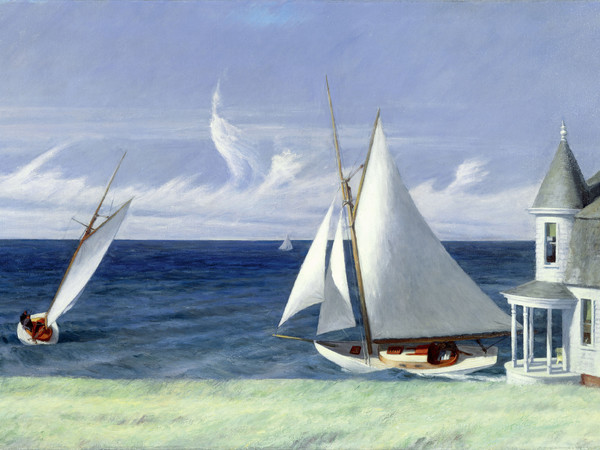 Edward Hopper, Lee Shore, 1941, Olio su tela, 109.2 x 71.8 cm, The Middleton Family Collection | © Heirs of Josephine Hopper / 2019, ProLitteris, Zurich | Foto: © 2019. Photo Art Resource / Scala, Florence