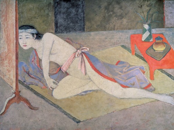 Balthus, Japonaise ‡ la table rouge 1967-1976. © Balthus Pierre Matisse Gallery, New York, USA / Bridgeman Images