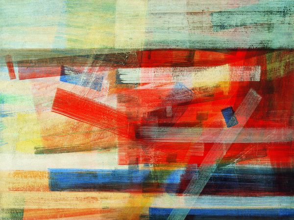 Tancredi Parmeggiani, Natura vergine, 1954, Olio su tela, 140 x 121 cm, Collezione della Fondazione Domus per l’Arte Moderna e Contemporanea, Verona