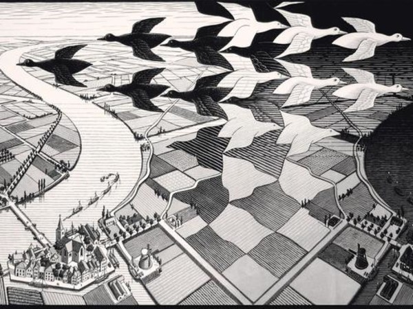 Maurits Cornelis Escher. Escher, Chiostro del Bramante, Roma