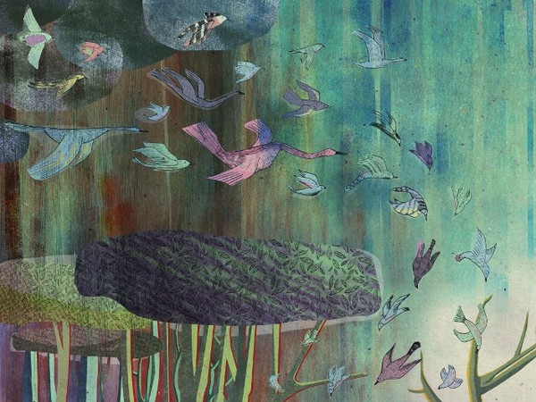 Carla Manea, Attraverso la valle del distacco, tecnica mista ed elaborazione digitale, 2013