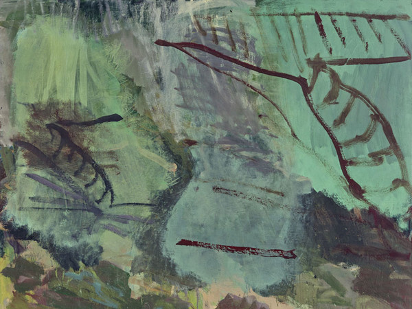 Per Kirkeby, Avanti e indietro I / Hin und Her I, 1993, Olio su tela, 122x122 cm | Courtesy of Galerie Michael Werner, Märkisch Wilmersdorf