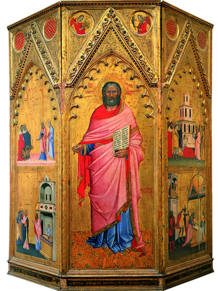 Andrea di Cione, detto Orcagna (Firenze, doc. 1343-1368), Jacopo di Cione (Firenze, doc. 1365-1400), San Matteo e storie della sua vita 1367-1368, Tempera su tavola