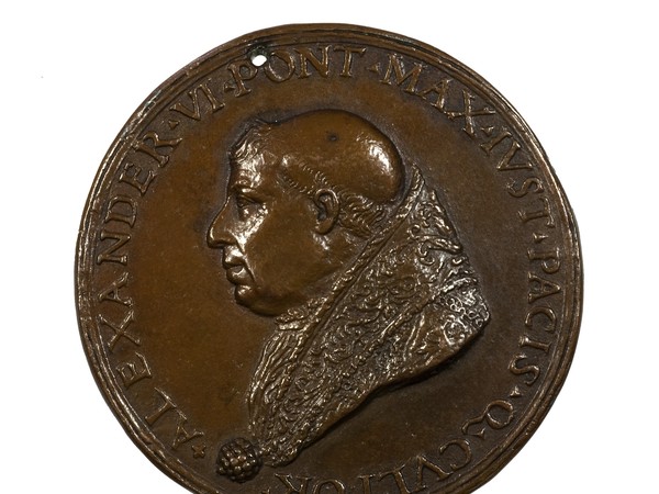 Manifattura romana, Medaglia di papa Alessandro VI quale restauratore di Castel Sant’Angelo, 1492, Lega di rame, Città del Vaticano, Biblioteca Apostolica Vaticana