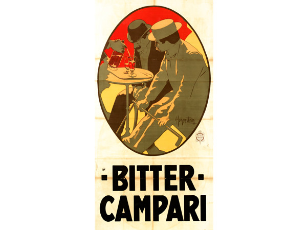 Adolf Hohenstein, Due uomini al bar, 1901, Galleria Campari, Sesto San Giovanni (MI)