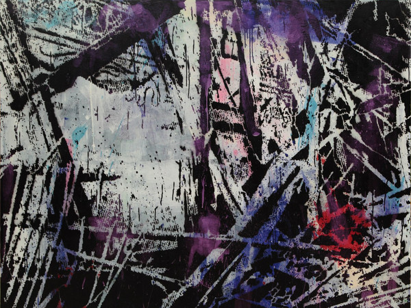 Farhan Siki, Arise (Homage to Santa Maria Delle Grazie) #2, 2015, Spray paint on canvas, 150 x 150 cm | Courtesy of Farhan Siki & Banca Generali Private Banking
