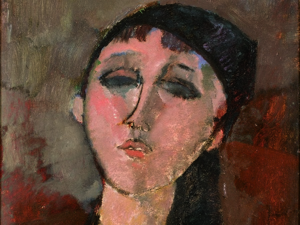 Amedeo Modigliani, Testa di ragazza (Louise), 1915, Olio su cartone riportato su tavola, 37.1 x 51.1 cm, Triton Collection Foundation | Courtesy of Palazzo Ducale, Genova 2017