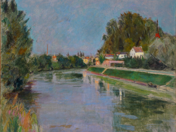 Nino Springolo, Il Sile d'autunno, 1935, olio su tavola. Musei Civici di Treviso