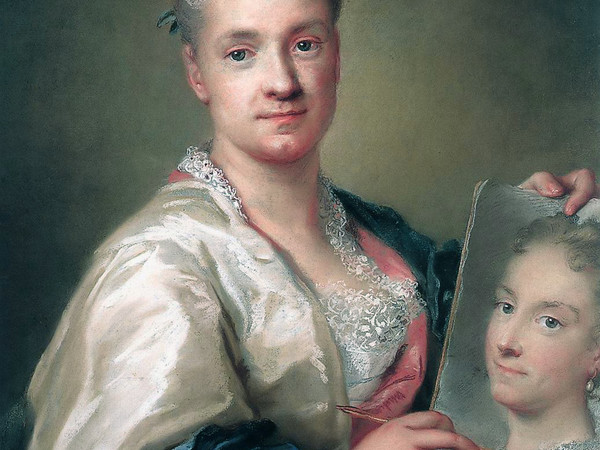 Rosalba Carriera (Venezia, 1675 - Venezia, 1757), Autoritratto con il ritratto della sorella, 1715, Firenze, Galleria degli Uffizi