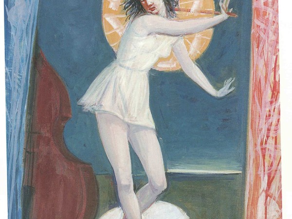 Achille Funi Ferrara, Dieci anni di televisione in Italia, 1964. Olio su tela, cm 50x60h. RAI, Roma