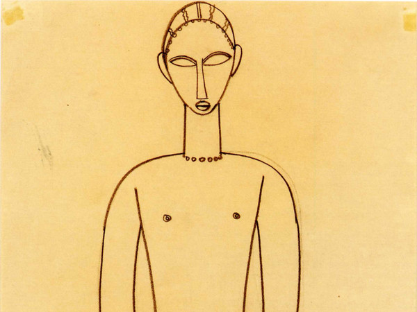 Amedeo Modigliani, Hermaphrodite, 1910-1911 Matita su carta, Collezione privata