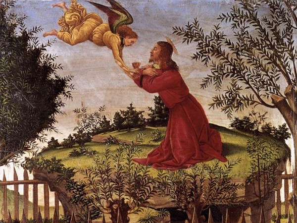 Sandro Botticelli, Orazione di Cristo al Monte degli Ulivi, 1495-1500, Tempera su pannello, 53 x 35 cm, Cappella Reale di Granada | Courtesy of Wikimedia CommonsWeb Gallery of Art
