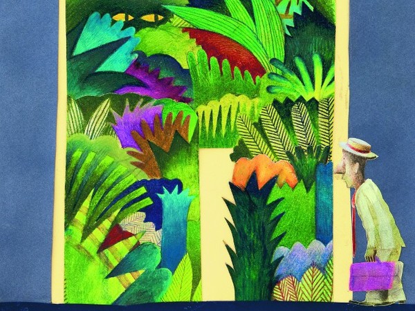 Federico Appel, I viaggi del sedentario, collage e matita, 2013