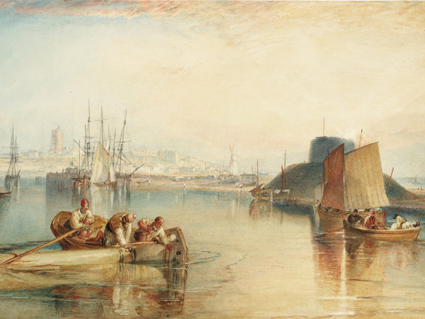 Joseph Mallord William Turner, Aldborough, Suffolk, 1826 circa, Acquerello e guazzo su carta, 400 x 283 mm, Tate, Bequeathed by Beresford Rimington Heaton 1940 | Courtesy of Chiostro del Bramante 2018